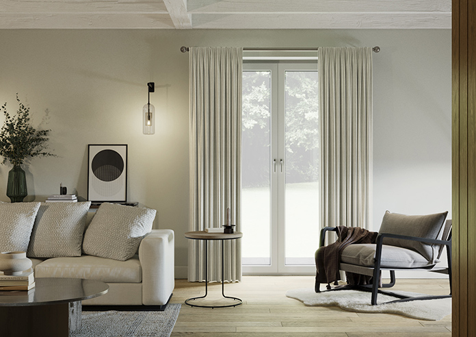 Emily Bond Oscar Stripe, Pebble - Made to Measure Curtains - Image 3